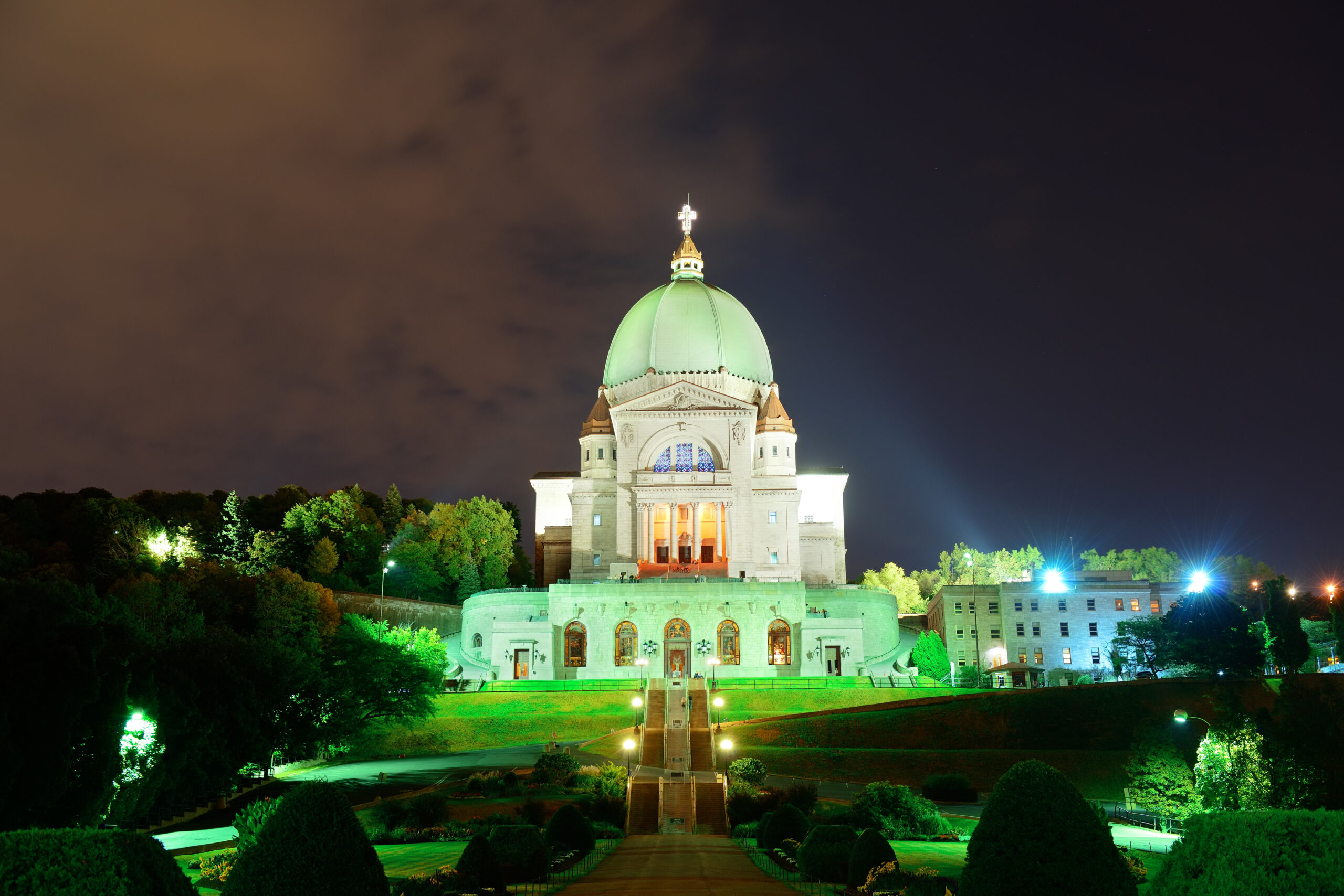 St. Joseph's Oratory at night in Montreal in Canada